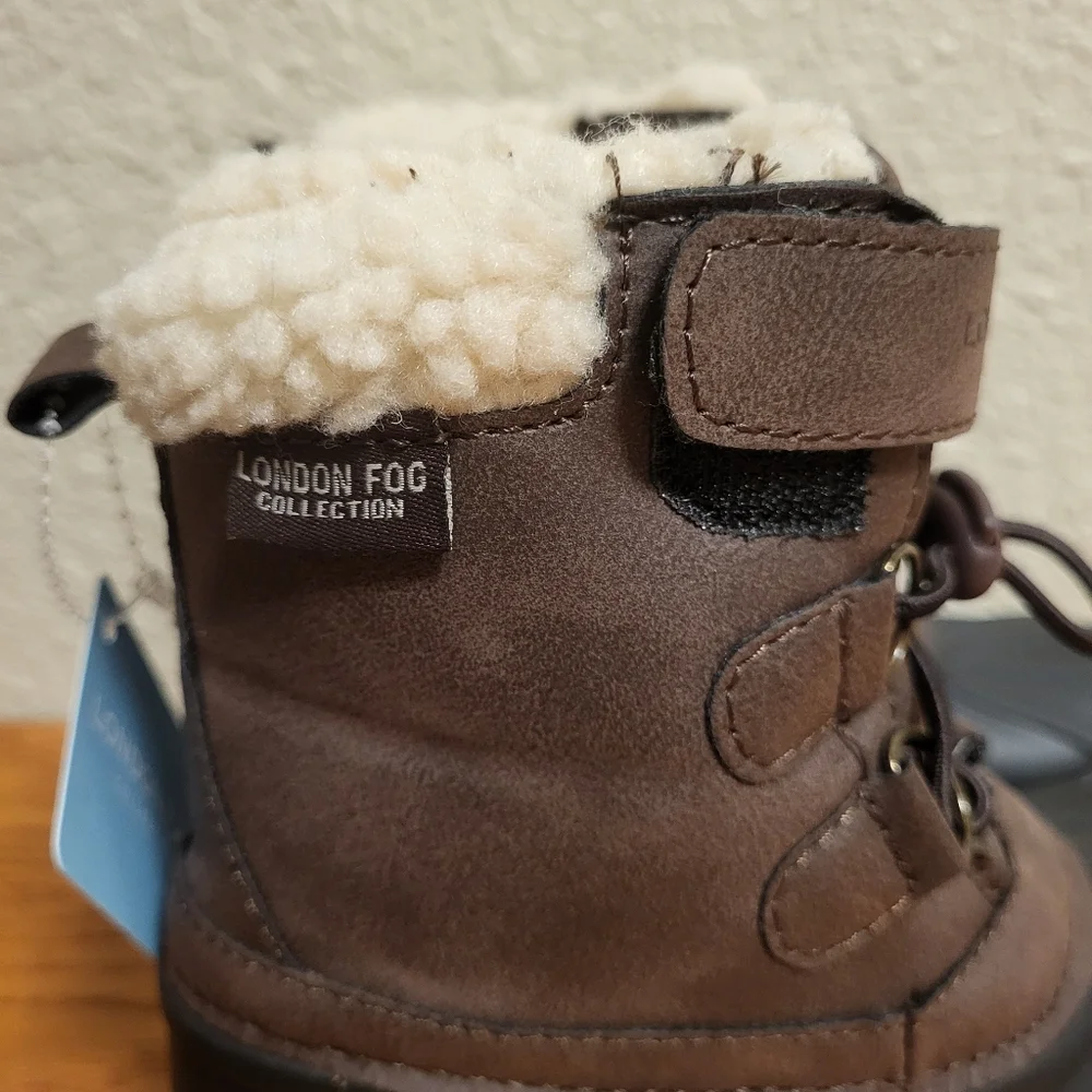 NWT London Fog Collection Brown & Black Lil Oxford Boots Size 9